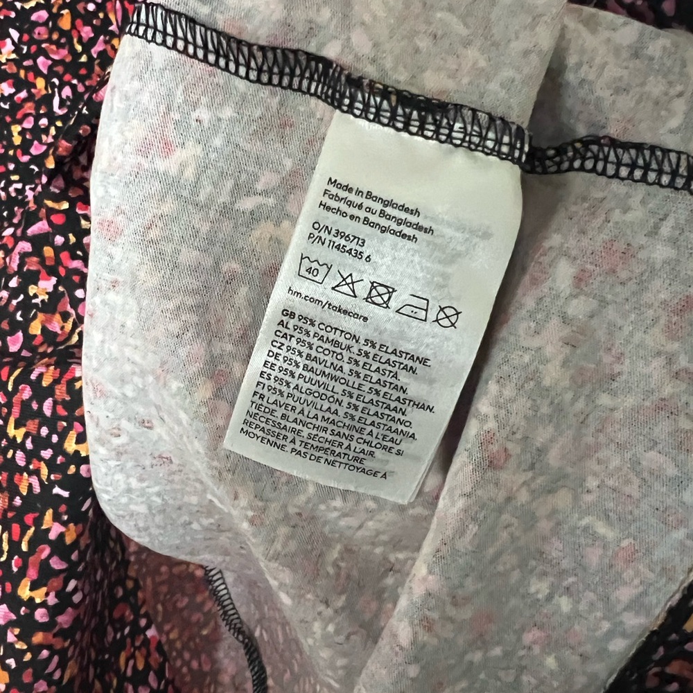 NWT H&M Women’s MAMA Maternity Colorful Speckled KNOT-DETAIL NURSING DRESS - Picture 15 of 16